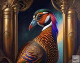 Colorful Peacock Wall Art, Ai Generated Bird Wall Art, Bird Lover Gifts